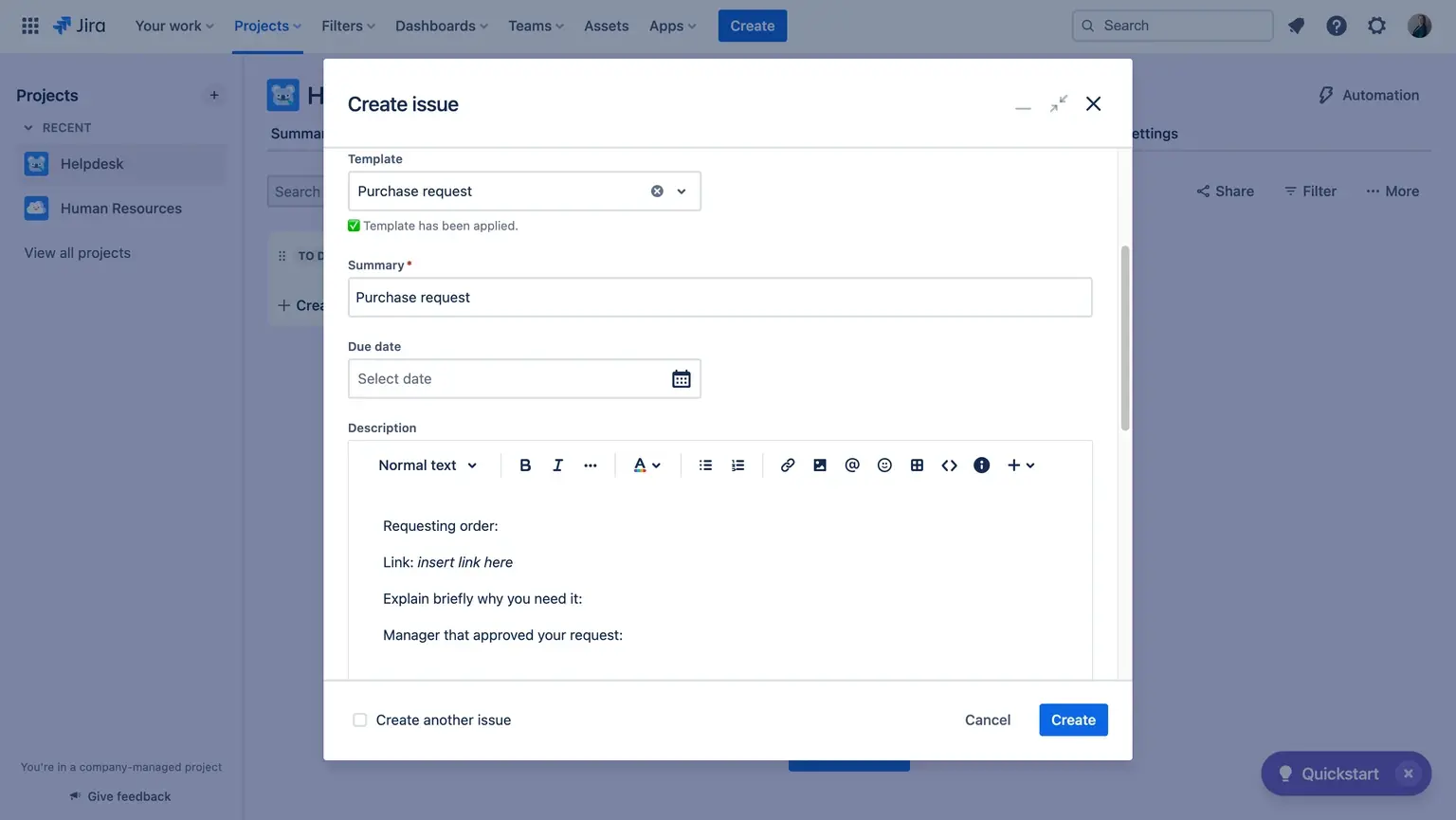 purchase-request-template